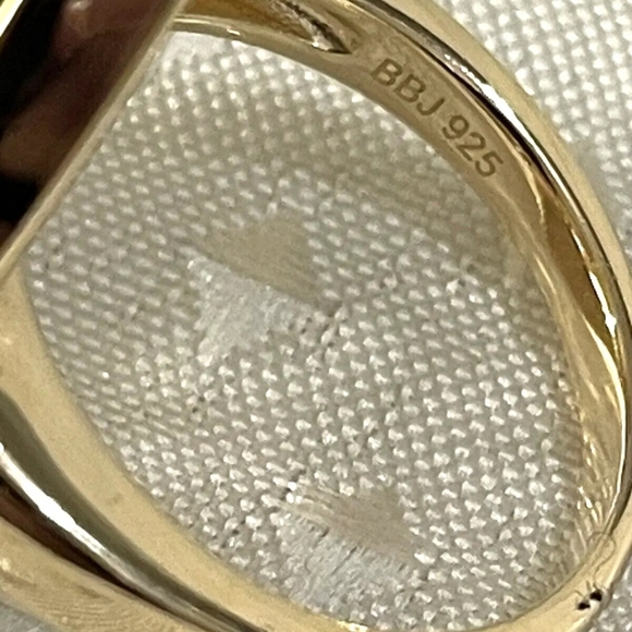 Genuine Jade Ring in 18k Gold over Sterling Silver Ring Size 7! 💍 - Picture 7 of 7